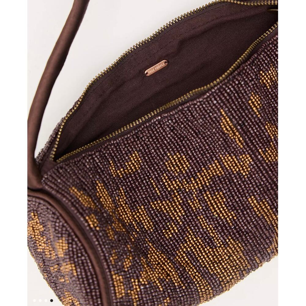 Free People Beaded Barrel Shoulder Bag – Black/Bronze – NWT $98 - Picture 3 of 10